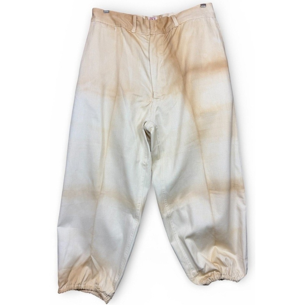 Vintage 1940s General Athletic‎ Products Pants Mens 34x23 White Patina Referee